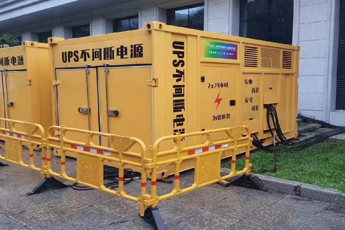 怀柔发电机租赁施工现场