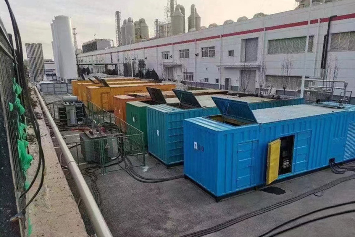 怀柔发电机租赁施工现场